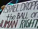 FOR IMMEDIATE RELEASE October 16, 2012 ANTI-APARTHEID PROTESTORS EJECTED AND ASSAULTED AT TIMBERWOLVES EXHIBITION GAME AGAINST ISRAELI TEAM [Minneapolis] Following in the footsteps of the sports boycott of South Africa...