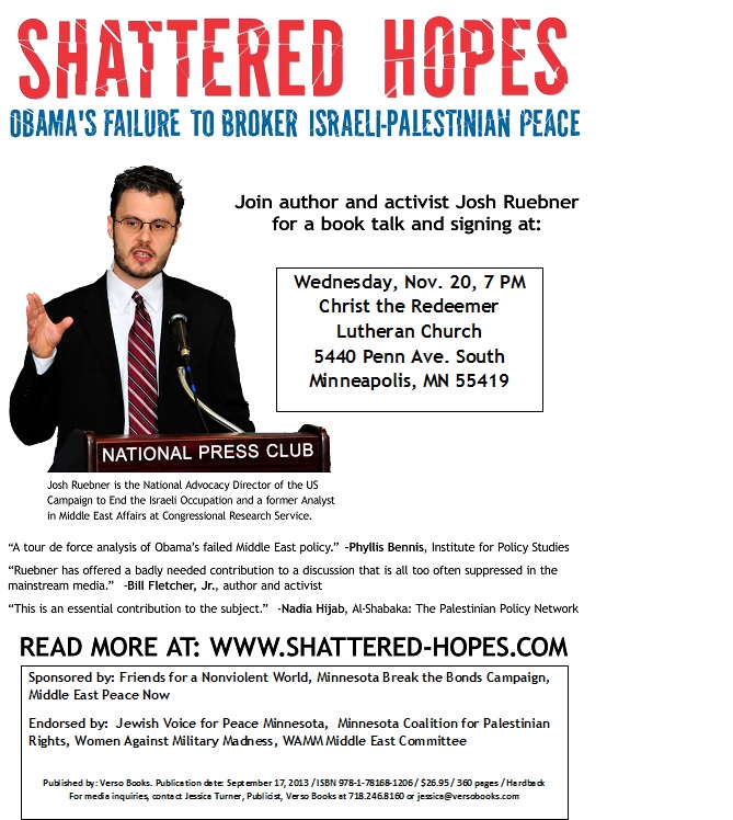 Josh Ruebner discusses his book Shattered Hopes