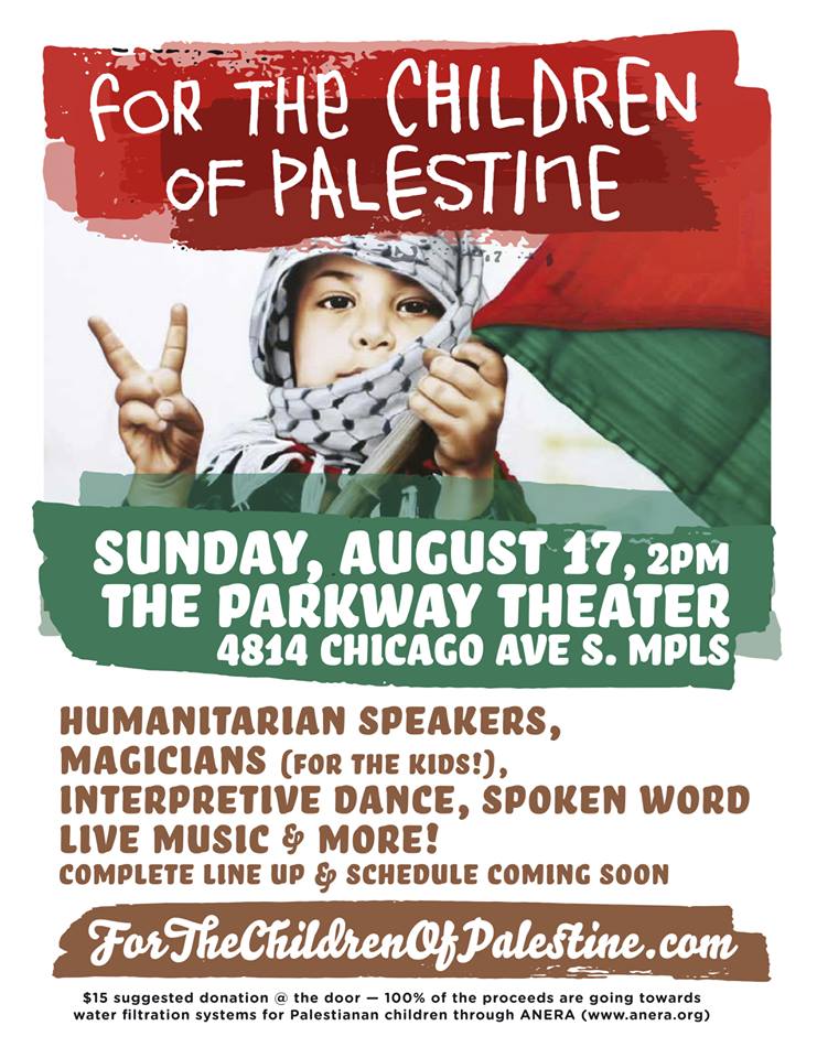 For the Children of Gaza: A Benefit Show – Sunday, August 17